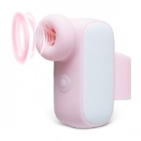 Sucking Massager with Finger Loop, 10-Speed, Medical Grade Silicone, Waterproof, Rechargeable, PINK and WHITE